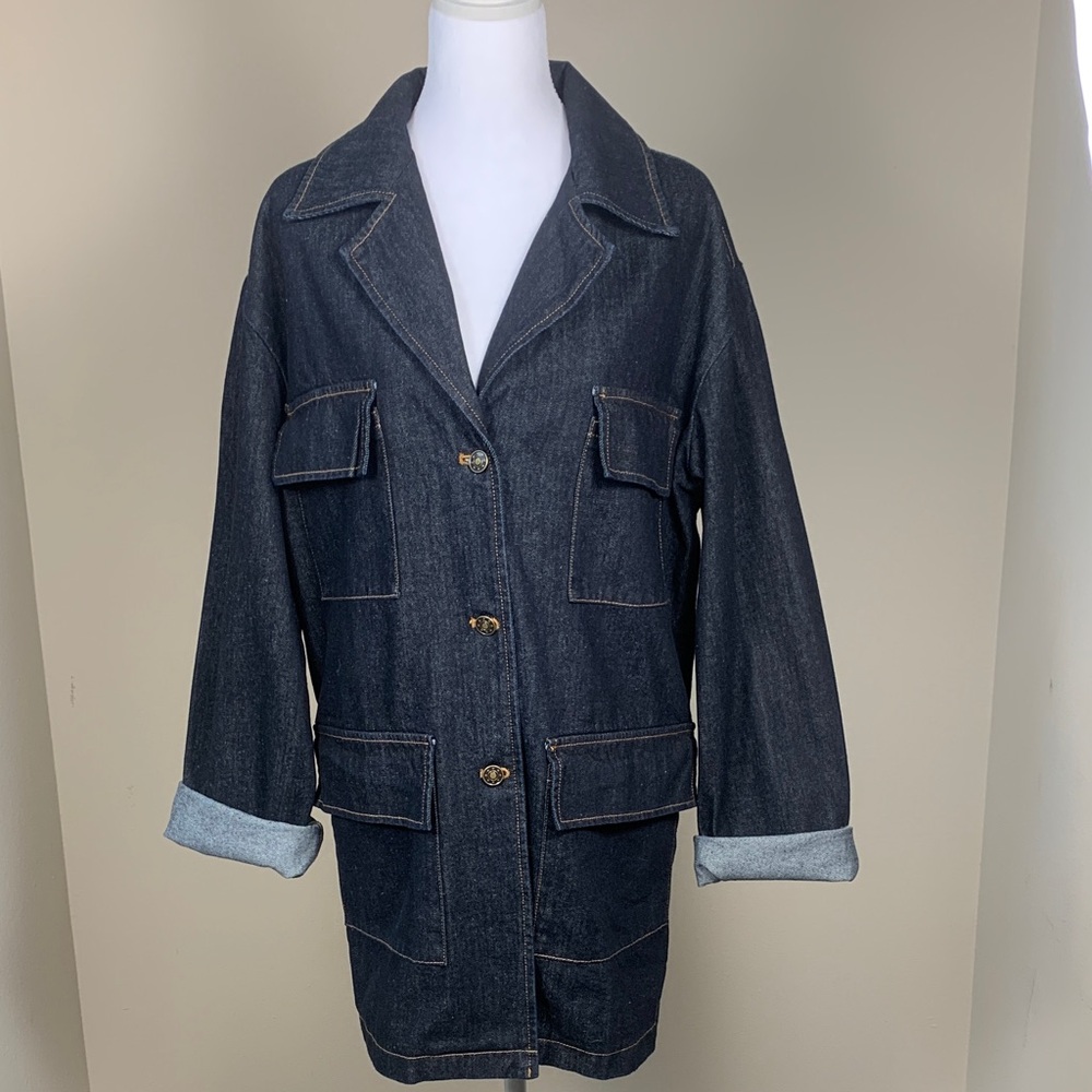 Lioness Dark Indigo Denim Utility Jacket
